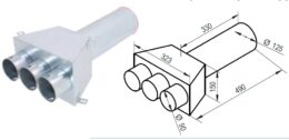 Rozdeľovací box KLO-3x90/P-125-OC izolovaný