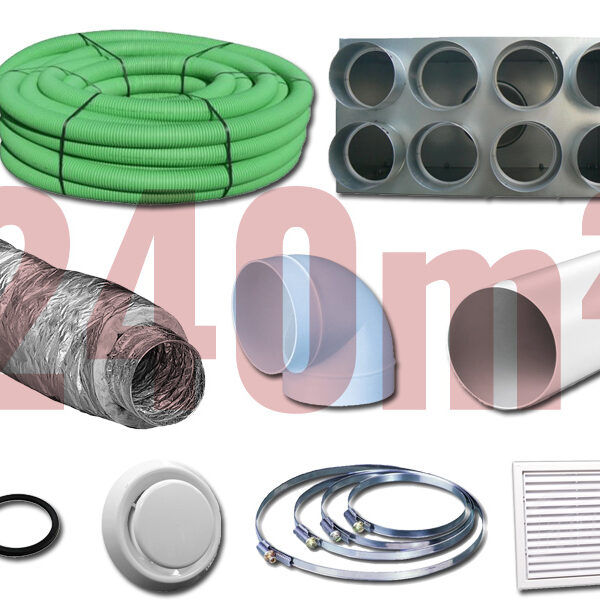 Montážny set pre rozvody vzduchotechniky do 240m2